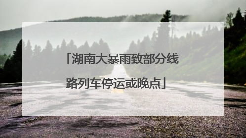 湖南大暴雨致部分线路列车停运或晚点