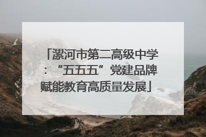 漯河市第二高级中学：“五五五”党建品牌赋能教育高质量发展