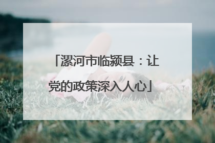 漯河市临颍县：让党的政策深入人心