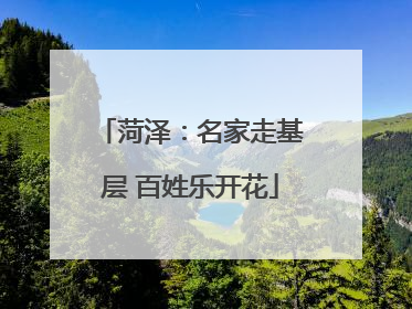 菏泽：名家走基层 百姓乐开花
