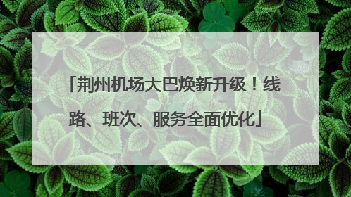 荆州机场大巴焕新升级！线路、班次、服务全面优化