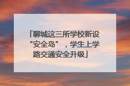 聊城这三所学校新设“安全岛”，学生上学路交通安全升级
