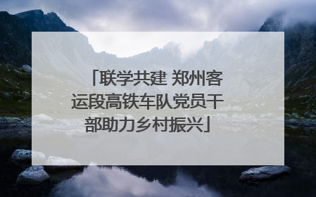 联学共建 郑州客运段高铁车队党员干部助力乡村振兴