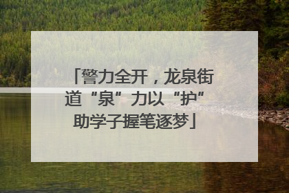 警力全开，龙泉街道“泉”力以“护”助学子握笔逐梦