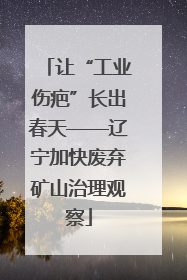 让“工业伤疤”长出春天——辽宁加快废弃矿山治理观察