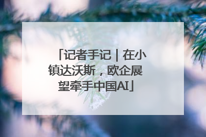 记者手记｜在小镇达沃斯，欧企展望牵手中国AI