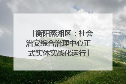 衡阳蒸湘区：社会治安综合治理中心正式实体实战化运行