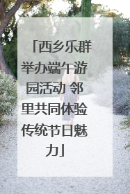 西乡乐群举办端午游园活动 邻里共同体验传统节日魅力