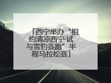 西宁举办“相约清凉西宁·试与雪豹赛跑”半程马拉松赛