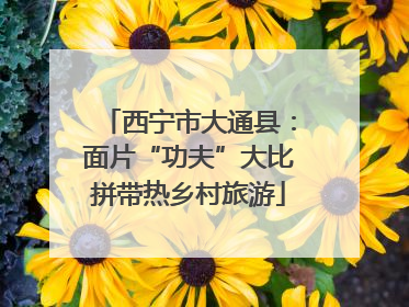 西宁市大通县：面片“功夫”大比拼带热乡村旅游