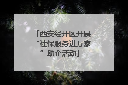 西安经开区开展“社保服务进万家”助企活动