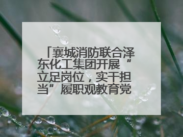 襄城消防联合泽东化工集团开展“立足岗位，实干担当”履职观教育党建联学活动