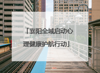 襄阳全域启动心理健康护航行动