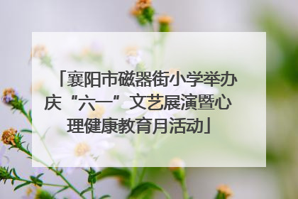 襄阳市磁器街小学举办庆“六一”文艺展演暨心理健康教育月活动