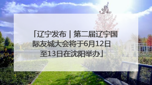 辽宁发布｜第二届辽宁国际友城大会将于6月12日至13日在沈阳举办
