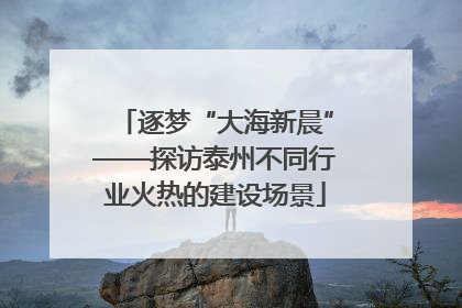 逐梦“大海新晨”——探访泰州不同行业火热的建设场景