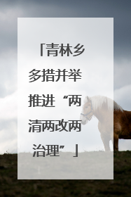 青林乡多措并举推进“两清两改两治理”