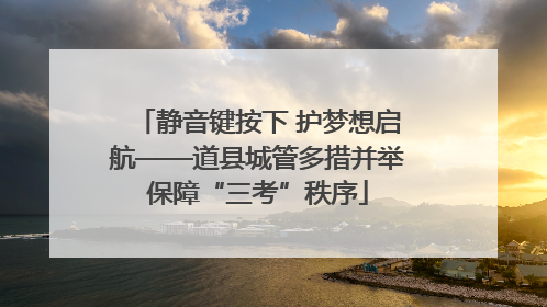静音键按下 护梦想启航——道县城管多措并举保障“三考”秩序