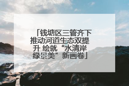 钱塘区三管齐下推动河道生态双提升 绘就“水清岸绿景美”新画卷