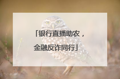 银行直播助农，金融反诈同行