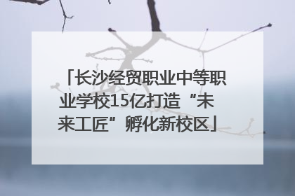 长沙经贸职业中等职业学校15亿打造“未来工匠”孵化新校区