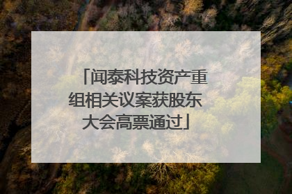 闻泰科技资产重组相关议案获股东大会高票通过