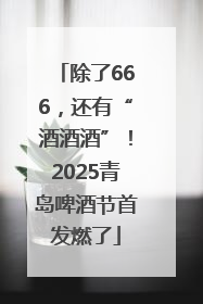 除了666，还有“酒酒酒”！2025青岛啤酒节首发燃了
