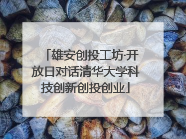 雄安创投工坊·开放日对话清华大学科技创新创投创业