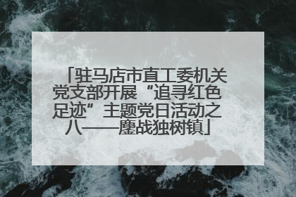 驻马店市直工委机关党支部开展“追寻红色足迹”主题党日活动之八——鏖战独树镇