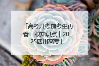 高考开考前考生再看一眼知识点｜2025四川高考