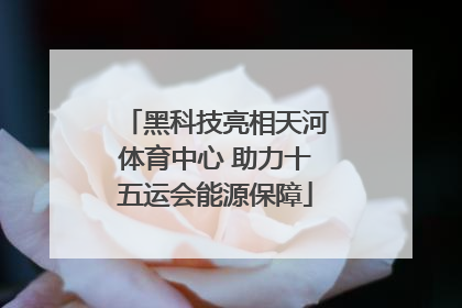 黑科技亮相天河体育中心 助力十五运会能源保障