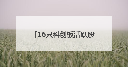 16只科创板活跃股获主力资金净流入
