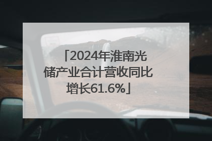 2024年淮南光储产业合计营收同比增长61.6%