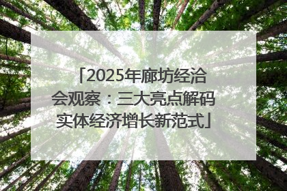 2025年廊坊经洽会观察：三大亮点解码实体经济增长新范式