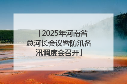 2025年河南省总河长会议暨防汛备汛调度会召开