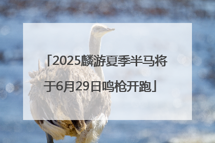 2025麟游夏季半马将于6月29日鸣枪开跑