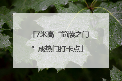7米高“简牍之门”成热门打卡点