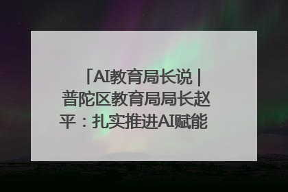 AI教育局长说 | 普陀区教育局局长赵平：扎实推进AI赋能教育，着力打造“适合教育”新体系