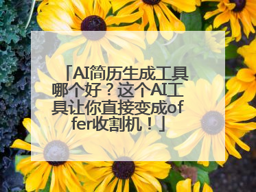 AI简历生成工具哪个好？这个AI工具让你直接变成offer收割机！